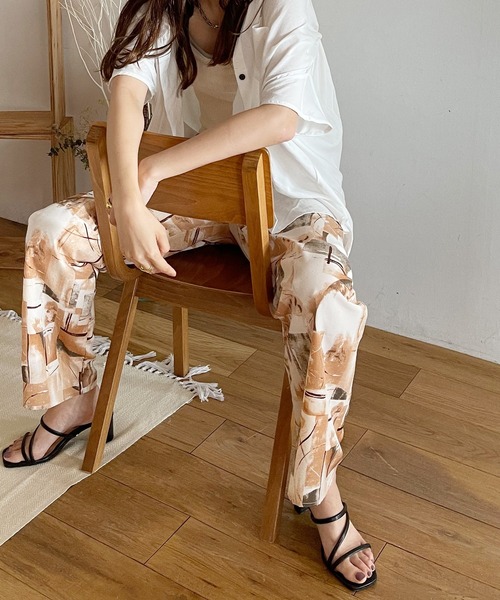 Shelly island（シェリーアイランド）の「アート柄イージーパンツ（その他パンツ・レディース・パープル/オレンジ・M）」の14枚目の写真