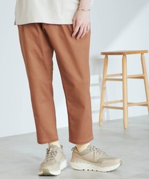 カツラギストレッチ ルーズアンクルテーパードタックチノパンツ