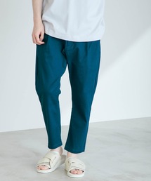カツラギストレッチ ルーズアンクルテーパードタックチノパンツ