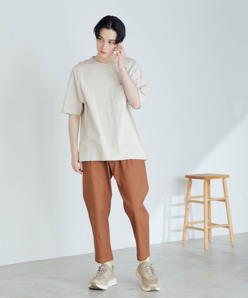 MONO-MART(モノマート)の「カツラギストレッチ ルーズアンクルテーパードタックチノパンツ(チノパンツ・メンズ・ダークブラウン/ブラウン系その他/ベージュ/ネイビー/チャコール/ブルー系その他/ブラック・L/M/S)」の8枚目の写真