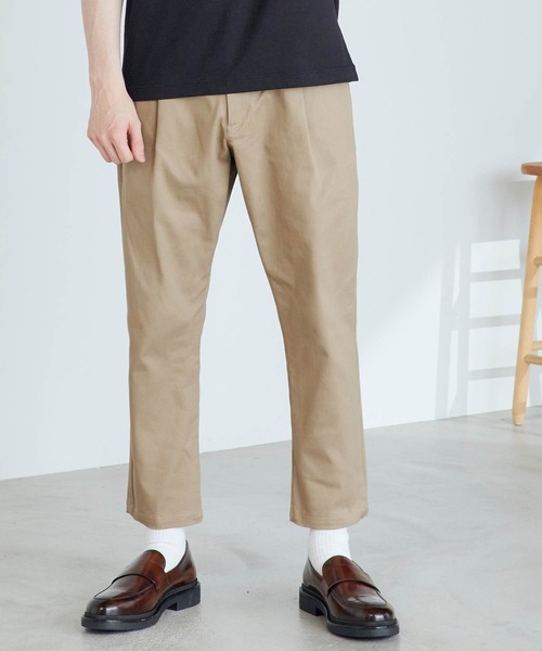 MONO-MART(モノマート)の「カツラギストレッチ ルーズアンクルテーパードタックチノパンツ(チノパンツ・メンズ・ダークブラウン/ブラウン系その他/ベージュ/ネイビー/チャコール/ブルー系その他/ブラック・L/M/S)」の13枚目の写真
