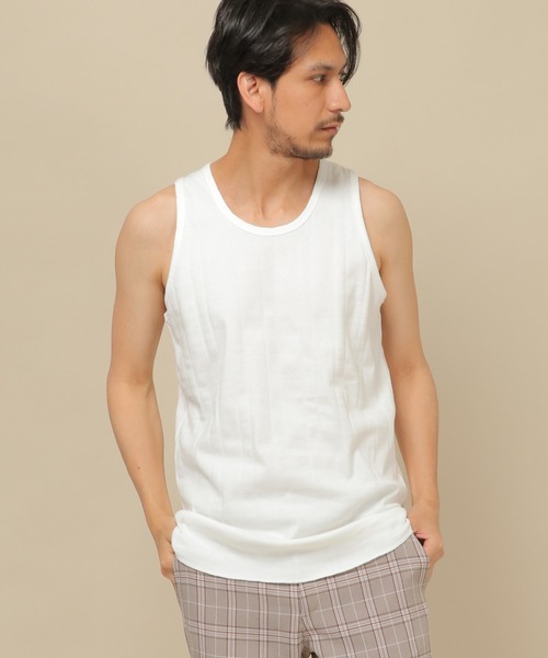 ikka（イッカ）の「ランダムテレコタンクトップ（タンクトップ・メンズ・グレー/ブラック/ホワイト・L/S/M/XL）」の2枚目の写真