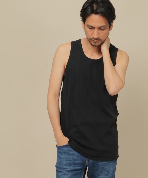 ikka（イッカ）の「ランダムテレコタンクトップ（タンクトップ・メンズ・グレー/ブラック/ホワイト・L/S/M/XL）」の3枚目の写真