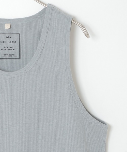 ikka（イッカ）の「ランダムテレコタンクトップ（タンクトップ・メンズ・グレー/ブラック/ホワイト・L/S/M/XL）」の6枚目の写真