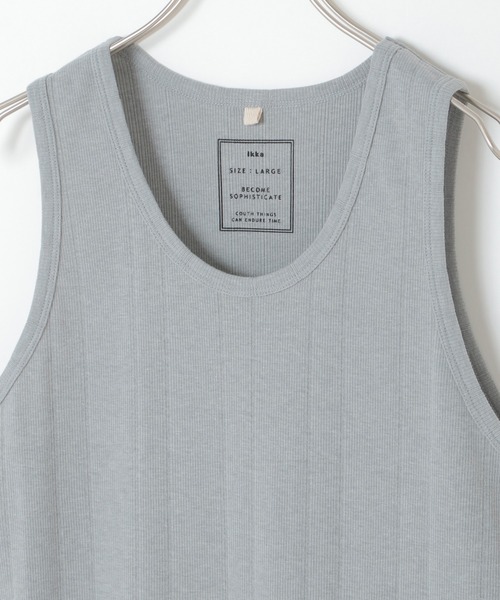 ikka（イッカ）の「ランダムテレコタンクトップ（タンクトップ・メンズ・グレー/ブラック/ホワイト・L/S/M/XL）」の8枚目の写真