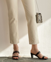 KOBE LETTUCE | スクエアトゥナローストラップミュールサンダル(サンダル)