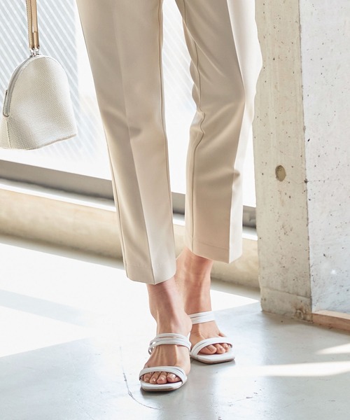 KOBE LETTUCE（コウベレタス）の「スクエアトゥナローストラップミュールサンダル（サンダル・レディース・ブラック/アイボリー/ミント/ラベンダー/グレイッシュベージュ・LL/S/M/L）」の17枚目の写真