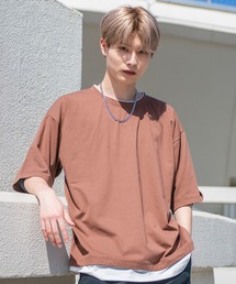 SILVER BULLET | 『vicci/ヴィッチ』フェイクレイヤードクルーネック半袖ビッグTシャツ(Tシャツ/カットソー)