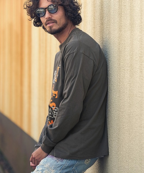 MARBLES（マーブルズ）の「mlt3401-STANDARD LS TEE (LEAVE YOU ALONE) Tシャツ（Tシャツ/カットソー・メンズ・チャコール/レッド/ネイビー・S/M/XL/L）」の8枚目の写真