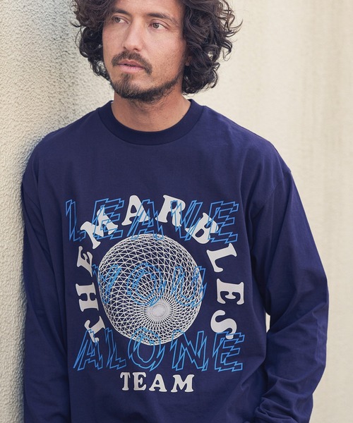 MARBLES（マーブルズ）の「mlt3401-STANDARD LS TEE (LEAVE YOU ALONE) Tシャツ（Tシャツ/カットソー・メンズ・チャコール/レッド/ネイビー・S/M/XL/L）」の10枚目の写真