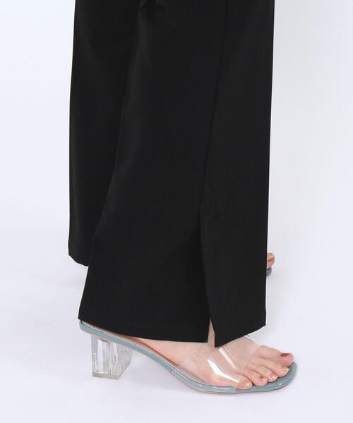 coen（コーエン）の「ドライギャバスリットカラーフレアパンツ（スラックス・レディース・ブラック/オレンジ系その他/ターコイズブルー/ダークグリーン/ライム・MEDIUM/SMALL/X-SMALL/LARGE）」の19枚目の写真