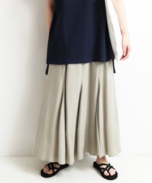 SLOBE IENA | フィブリルサテンフレアスカート【ウエストゴム/手洗い可能】◆(スカート)
