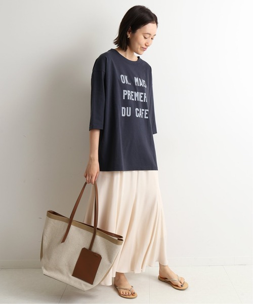 SLOBE IENA（スローブイエナ）の「フィブリルサテンフレアスカート【ウエストゴム/手洗い可能】◆（スカート・レディース・ブルー系その他/アイボリー/ネイビー/カーキ・38/36）」の9枚目の写真