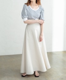 mystic | ランダムリブ半袖パフTシャツ(Tシャツ/カットソー)