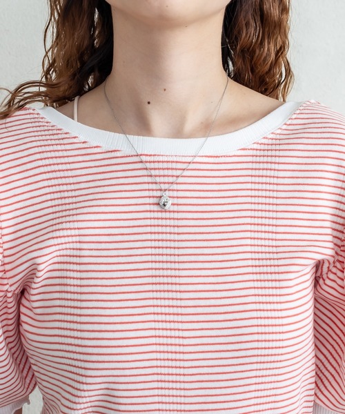 mystic（ミスティック）の「ランダムリブ半袖パフTシャツ（Tシャツ/カットソー・レディース・ブラック/イエロー/オレンジ・FREE）」の20枚目の写真