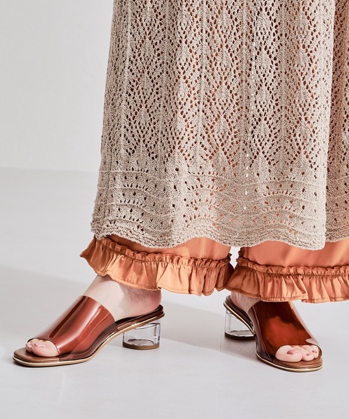 ORiental TRaffic by yuri（オリエンタルトラフィックバイユリ）の「PVCクリアヒールミュールサンダル/11299（サンダル・レディース・ブラウン・3L/LL/M/S/SS/L）」の4枚目の写真