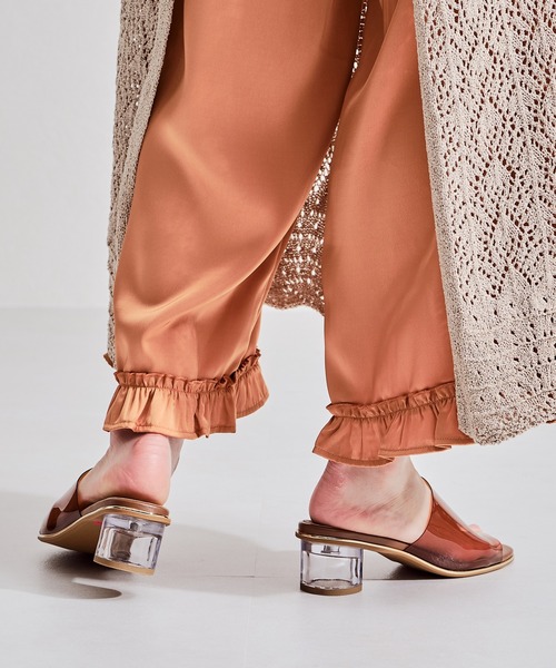 ORiental TRaffic by yuri（オリエンタルトラフィックバイユリ）の「PVCクリアヒールミュールサンダル/11299（サンダル・レディース・ブラウン・3L/LL/M/S/SS/L）」の5枚目の写真