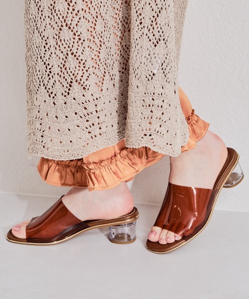 ORiental TRaffic by yuri（オリエンタルトラフィックバイユリ）の「PVCクリアヒールミュールサンダル/11299（サンダル・レディース・ブラウン・3L/LL/M/S/SS/L）」の17枚目の写真