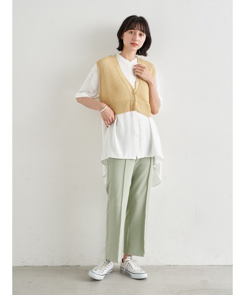 earth music&ecology（アースミュージックアンドエコロジー）の「メッシュニットビスチェ  ＊（ベスト・レディース・イエロー/ベージュ/その他8・FREE）」の10枚目の写真