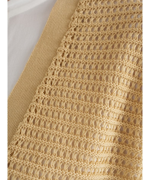 earth music&ecology（アースミュージックアンドエコロジー）の「メッシュニットビスチェ  ＊（ベスト・レディース・イエロー/ベージュ/その他8・FREE）」の11枚目の写真