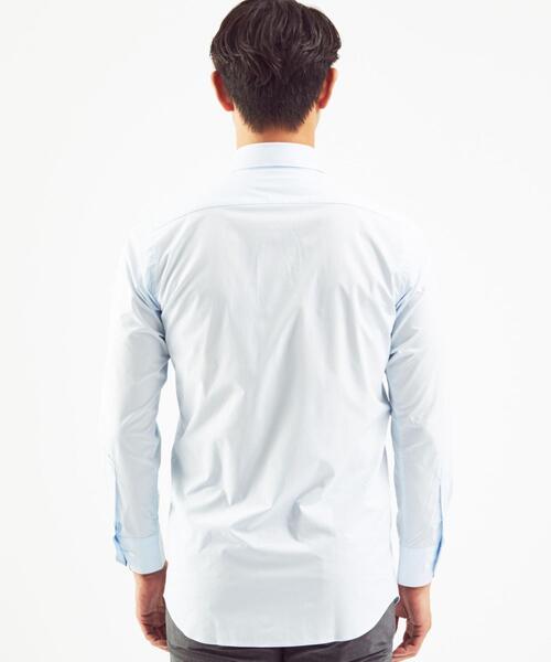 WORK TRIP OUTFITS GREEN LABEL RELAXING(ワークトリップアウトフィッツグリーンレーベル リラクシング)の「< 機能 / イージーアイロン・吸水速乾・ストレッチ >WTO ラッカン スリム ボタンダウンシャツ(ビジネスシャツ・メンズ・ホワイト/ライトブルー・SMALL/X-LARGE/MEDIUM/LARGE)」の10枚目の写真