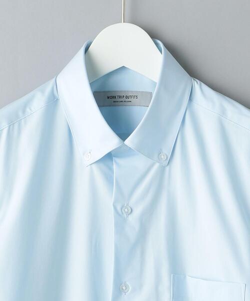 WORK TRIP OUTFITS GREEN LABEL RELAXING(ワークトリップアウトフィッツグリーンレーベル リラクシング)の「< 機能 / イージーアイロン・吸水速乾・ストレッチ >WTO ラッカン スリム ボタンダウンシャツ(ビジネスシャツ・メンズ・ホワイト/ライトブルー・SMALL/X-LARGE/MEDIUM/LARGE)」の15枚目の写真