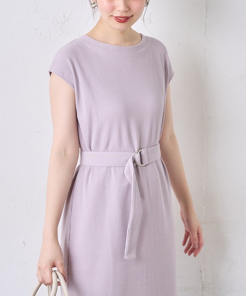 natural couture（ナチュラルクチュール）の「Dかんベルト付きサーマルワンピース（ワンピース・レディース・アイボリー/ブラック/グリーン系その他/ラベンダー/キャメル・FREE）」の22枚目の写真