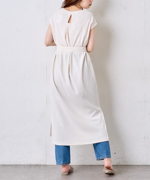 natural couture（ナチュラルクチュール）の「Dかんベルト付きサーマルワンピース（ワンピース・レディース・アイボリー/ブラック/グリーン系その他/ラベンダー/キャメル・FREE）」の20枚目の写真