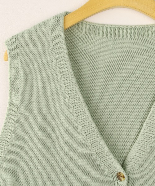 fd style(エフディ スタイル)の「【Chuzchuz】ポケットVネックベスト(ベスト・レディース・ネイビー/ピンク/アイボリー/ミント・FREE)」の21枚目の写真