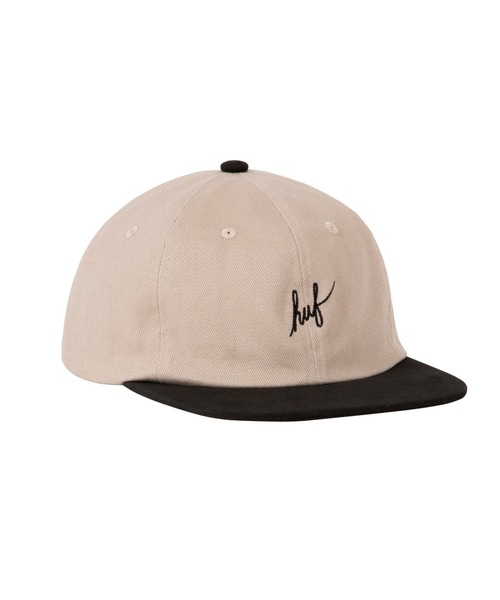 HUF（ハフ）の「FORMLESS SCRIPT 6 PANEL　HUF ハフ キャップ（キャップ・メンズ・ベージュ/オリーブ・O/S）」の2枚目の写真