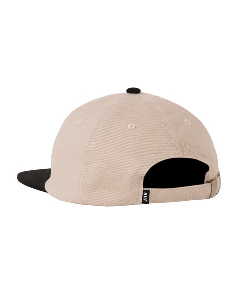 HUF（ハフ）の「FORMLESS SCRIPT 6 PANEL　HUF ハフ キャップ（キャップ・メンズ・ベージュ/オリーブ・O/S）」の5枚目の写真