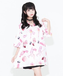 TRAVAS TOKYO（トラバス トウキョウ）の「『TRAVAS TOKYO/トラバス トーキョー』Madness pink open collar shirts/オープンカラー総柄プリント半袖シャツ（シャツ/ブラウス・メンズ）」
