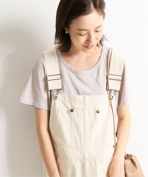 SLOBE IENA(スローブイエナ)の「ドライ天竺ニュアンスネックTシャツ【手洗い可能】◆(Tシャツ/カットソー・レディース・ライトグレー/グリーン/チャコールグレー/ブラック系その他・FREE)」の3枚目の写真