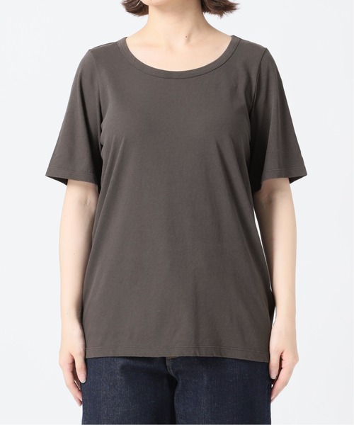 SLOBE IENA(スローブイエナ)の「ドライ天竺ニュアンスネックTシャツ【手洗い可能】◆(Tシャツ/カットソー・レディース・ライトグレー/グリーン/チャコールグレー/ブラック系その他・FREE)」の8枚目の写真