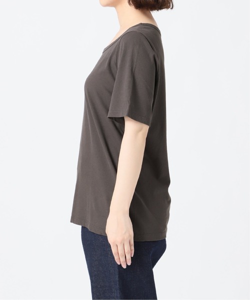 SLOBE IENA(スローブイエナ)の「ドライ天竺ニュアンスネックTシャツ【手洗い可能】◆(Tシャツ/カットソー・レディース・ライトグレー/グリーン/チャコールグレー/ブラック系その他・FREE)」の9枚目の写真