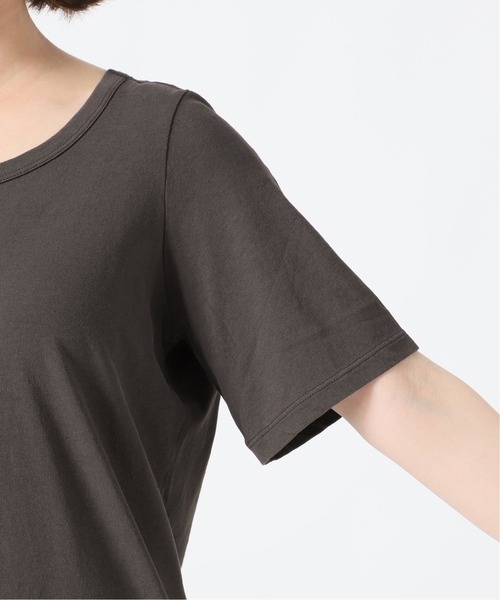 SLOBE IENA(スローブイエナ)の「ドライ天竺ニュアンスネックTシャツ【手洗い可能】◆(Tシャツ/カットソー・レディース・ライトグレー/グリーン/チャコールグレー/ブラック系その他・FREE)」の13枚目の写真