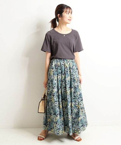 SLOBE IENA(スローブイエナ)の「ドライ天竺ニュアンスネックTシャツ【手洗い可能】◆(Tシャツ/カットソー・レディース・ライトグレー/グリーン/チャコールグレー/ブラック系その他・FREE)」の21枚目の写真