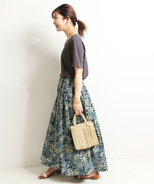 SLOBE IENA(スローブイエナ)の「ドライ天竺ニュアンスネックTシャツ【手洗い可能】◆(Tシャツ/カットソー・レディース・ライトグレー/グリーン/チャコールグレー/ブラック系その他・FREE)」の22枚目の写真