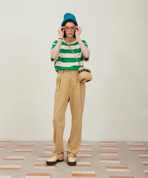 MIXSEVEN（ミックスセブン）の「【MIX SEVEN】Tacked Check Design Pants MX21S11（スラックス・メンズ・イエロー系その他・S/L/M）」の9枚目の写真