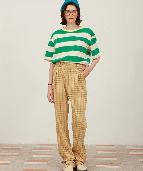 MIXSEVEN（ミックスセブン）の「【MIX SEVEN】Tacked Check Design Pants MX21S11（スラックス・メンズ・イエロー系その他・S/L/M）」の11枚目の写真