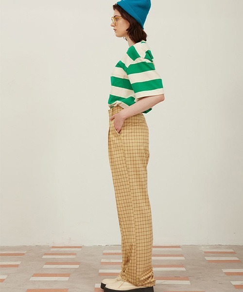 MIXSEVEN（ミックスセブン）の「【MIX SEVEN】Tacked Check Design Pants MX21S11（スラックス・メンズ・イエロー系その他・S/L/M）」の12枚目の写真