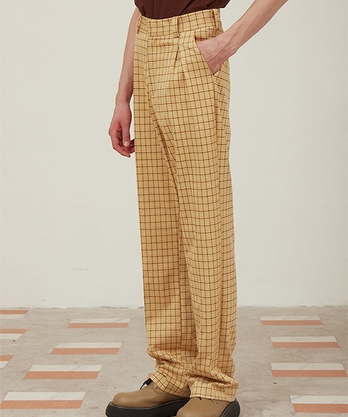 MIXSEVEN（ミックスセブン）の「【MIX SEVEN】Tacked Check Design Pants MX21S11（スラックス・メンズ・イエロー系その他・S/L/M）」の15枚目の写真