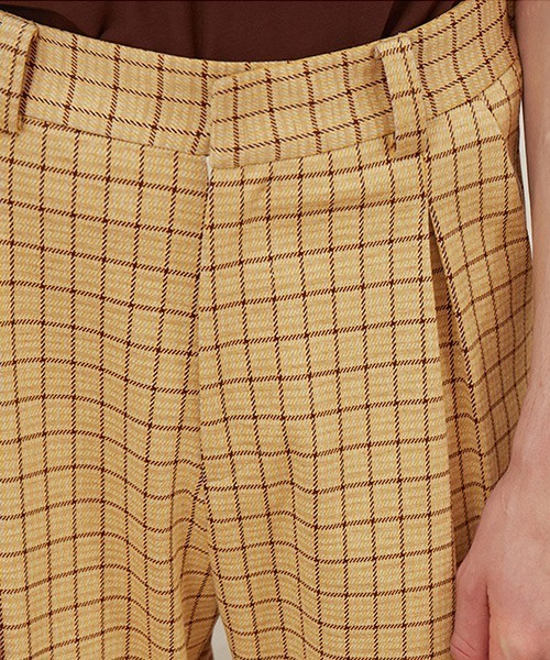 MIXSEVEN（ミックスセブン）の「【MIX SEVEN】Tacked Check Design Pants MX21S11（スラックス・メンズ・イエロー系その他・S/L/M）」の21枚目の写真