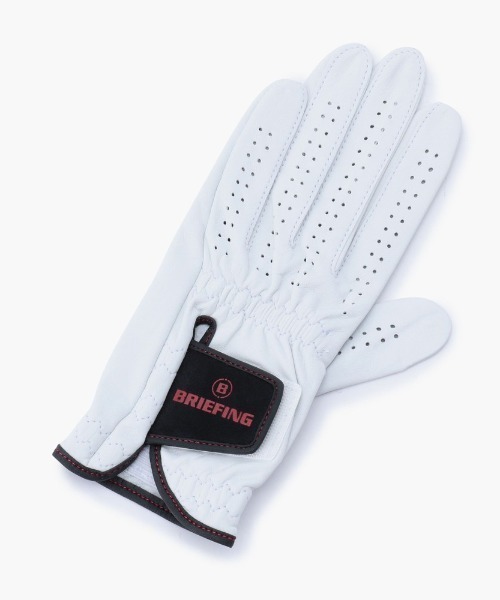 BRIEFING（ブリーフィング）の「【BRIEFING GOLF／ブリーフィングゴルフ】WOMEN’S PREMIUM LEATHER GLOVE-L（ゴルフグッズ・レディース・ホワイト/ブラック・18/19/20/17）」の2枚目の写真