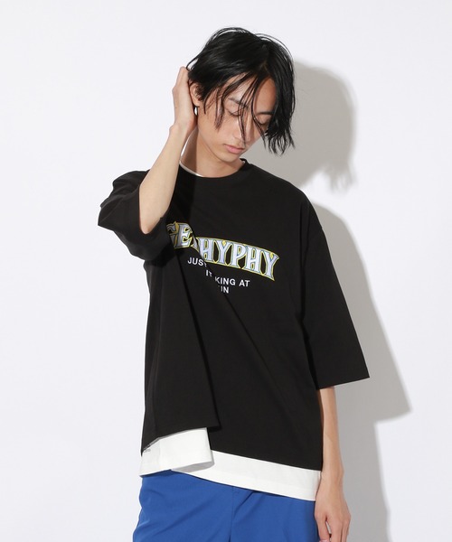 PBLIM（ページボーイリム）の「【PAGEBOYLIM】シシュウロゴビックT（Tシャツ/カットソー・レディース・チャコールグレー/ブラック/オレンジ・MEDIUM/LARGE）」の11枚目の写真
