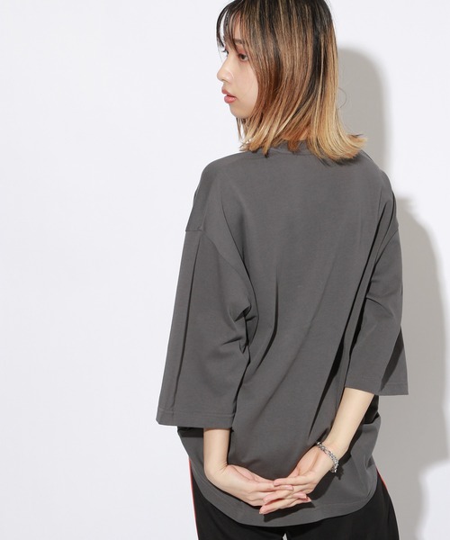 PBLIM（ページボーイリム）の「【PAGEBOYLIM】シシュウロゴビックT（Tシャツ/カットソー・レディース・チャコールグレー/ブラック/オレンジ・MEDIUM/LARGE）」の15枚目の写真