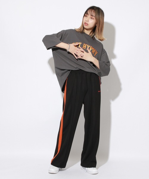 PBLIM（ページボーイリム）の「【PAGEBOYLIM】シシュウロゴビックT（Tシャツ/カットソー・レディース・チャコールグレー/ブラック/オレンジ・MEDIUM/LARGE）」の17枚目の写真