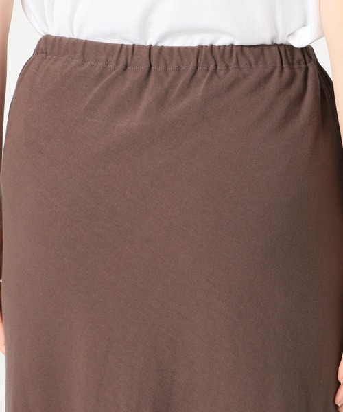 SLOBE IENA（スローブイエナ）の「強撚天竺ロングフレアスカート【ウエストゴム/手洗い可能】◆（スカート・レディース・ブラック/ブラウン・FREE）」の9枚目の写真