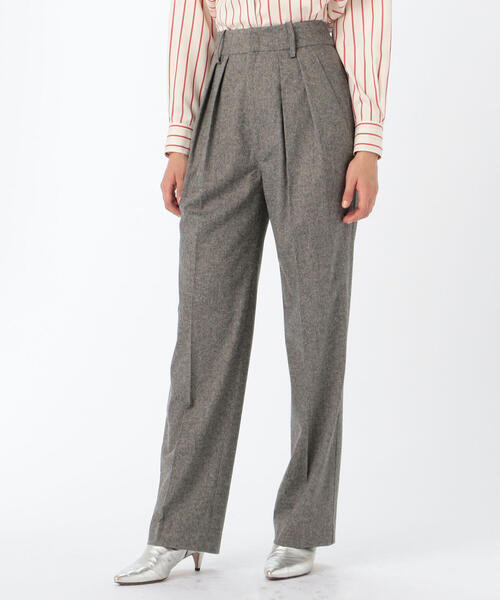 ISABEL MARANT（イザベルマラン）の「ISABEL MARANT ETOILE NAFY タックドワイドパンツ（その他パンツ・レディース・ホワイト/グレー・36/34）」の2枚目の写真