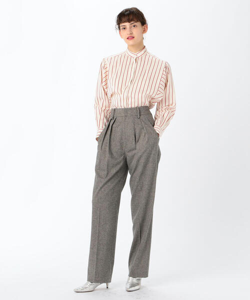 ISABEL MARANT（イザベルマラン）の「ISABEL MARANT ETOILE NAFY タックドワイドパンツ（その他パンツ・レディース・ホワイト/グレー・36/34）」の4枚目の写真